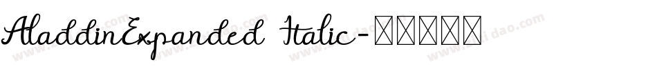 AladdinExpanded Italic字体转换